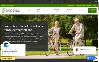 Advanced Audiology Of NY website