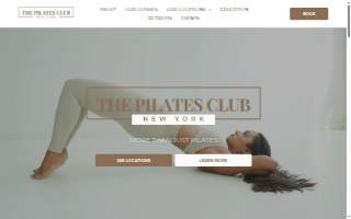 The Pilates Club website
