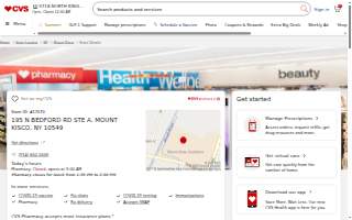 CVS Pharmacy of Mount Kisco website