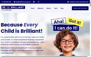 Be Brilliant! Tutoring of Mt. Vernon website