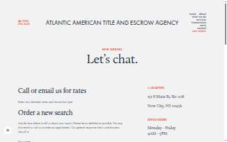 Atlantic American Title and Escrow Agency website