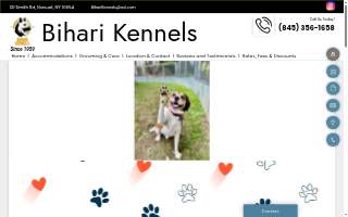 Bihari Kennels Pet Boarding Service website