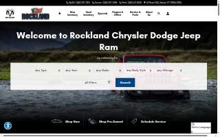 Rockland Chrysler Dodge Jeep Ram website