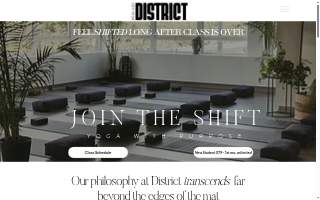 District Hot Yoga website