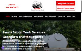 Evans Septic Tank Service website