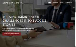 Ishar Law Firm PC of New Hyde Park website