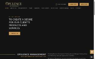 Opulence Management website