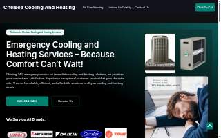 Chelsea Cooling and Heating Services website