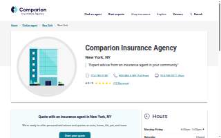 Comparion Insurance Agency of New York website