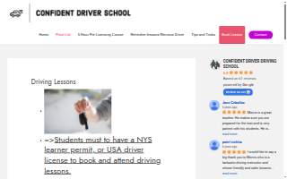 CONFIDENT DRIVER driving school website