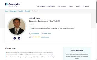 Derek Lee at Comparion Insurance Agency website