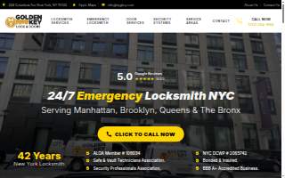 Golden Key Locksmith NYC website