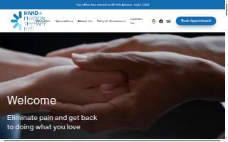 Hand + Physical Therapy NYC website