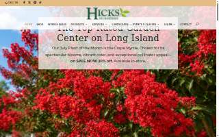 Hicks Nurseries website