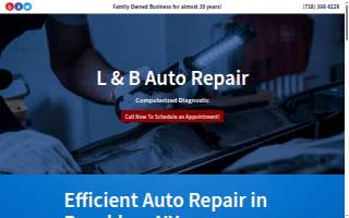 L & B Auto Repair website