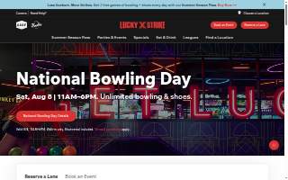 Lucky Strike Arlington website