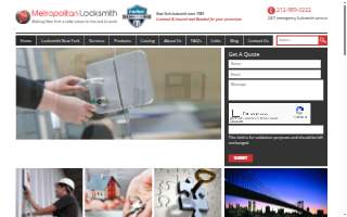 Metropolitan Locksmith website