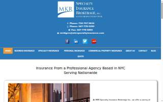 MKR Specialty Insurance Brokerage, Inc. website