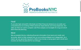 Professional Bookkeeping Service - Probooks NY website