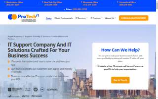 ProTech IT Solutions | New York IT Support & Managed IT Services Company website
