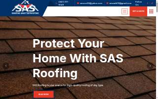 SAS Roofing & Waterproofing website