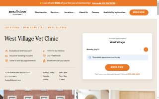 Small Door Veterinary - West Village website