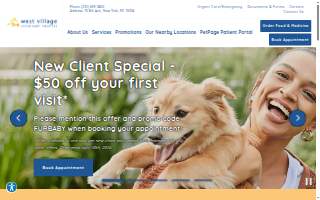 West Village Veterinary Hospital of West New York website
