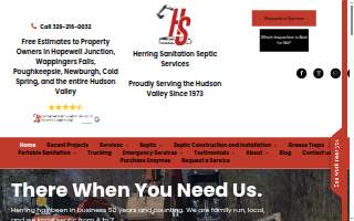 Herring Sanitation Septic Service website