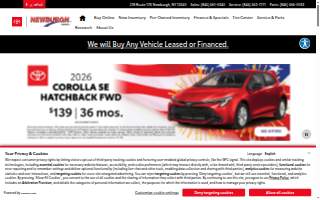 Newburgh Toyota website