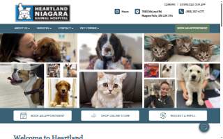Heartland Niagara Animal Hospital website