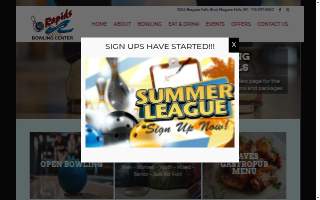 Rapids Bowling Center website