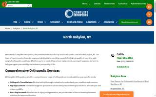 Complete Orthopedics of North Babylon website