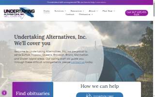 Undertaking Alternatives, Inc. Funeral & Cremation Services website