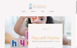 Play With Purpose Speech-Language Therapy, PLLC website