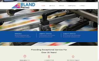 Arland Printing website