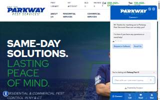 Parkway Pest Services website
