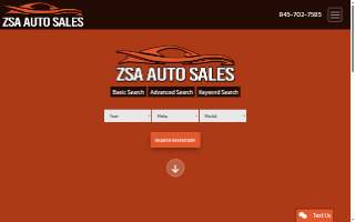 ZSA Auto Sales website