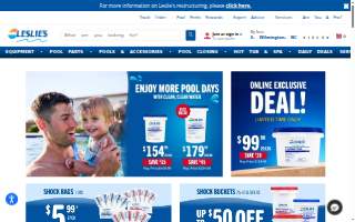 Leslie's Pool Supplies website