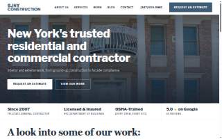 S&J NY Construction website