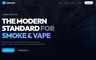 Barcode Smoke Shop website