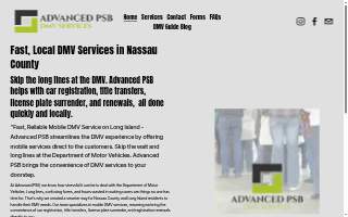 Advanced PSB - Mobile DMV Services Long Island website
