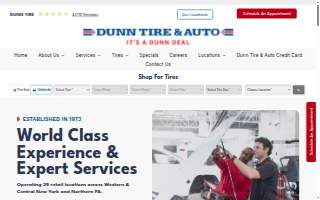 Dunn Tire of Olean website