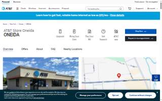 AT&T Store of Oneida website