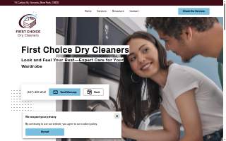 First Choice Dry Cleaners website
