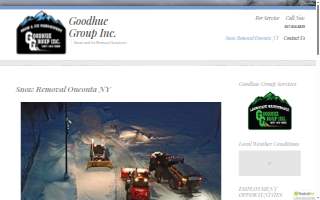 Goodhue Group Snow Removal & Landscape Services Oneonta NY - Snow & Ice Solutions website