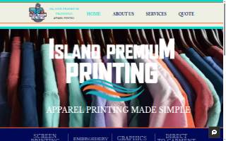 Island Premium Printing website