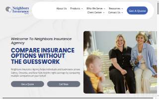 Neighbors Insurance website