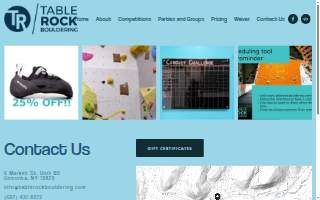 Table Rock Bouldering website