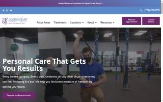 Advanced Care Physical Therapy of Orchard Park website