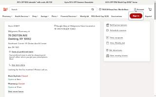 Walgreens Pharmacy of Ossining website